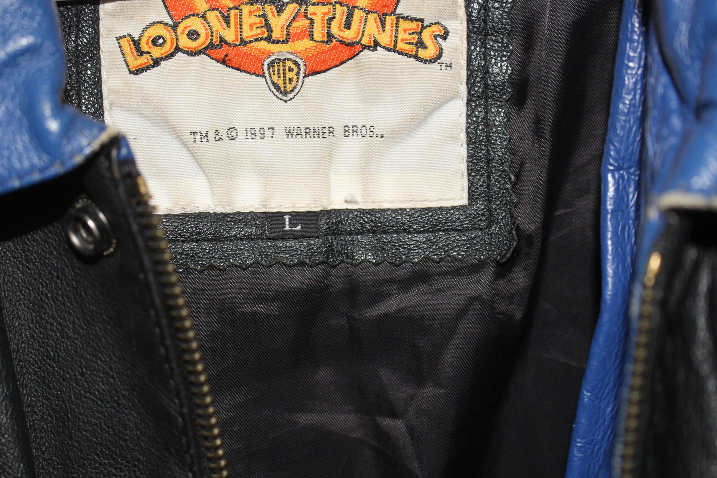 Rare Looney Tunes Original Leather Jacket (L)