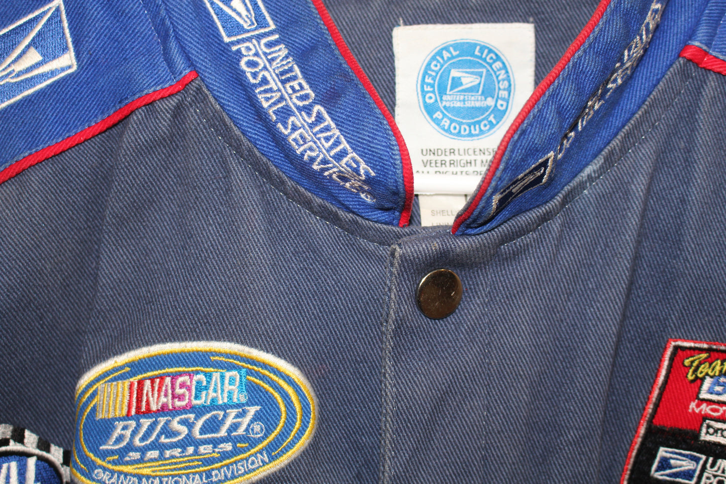 Rare USPS Postal Service Racing NASCAR Twill Jacket (L)