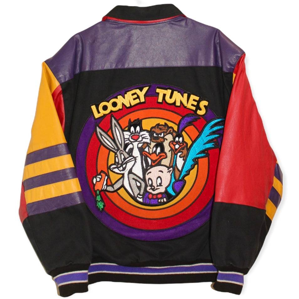 Rare 1994 Looney Tunes Leather Jeff Hamilton Jacket (L)