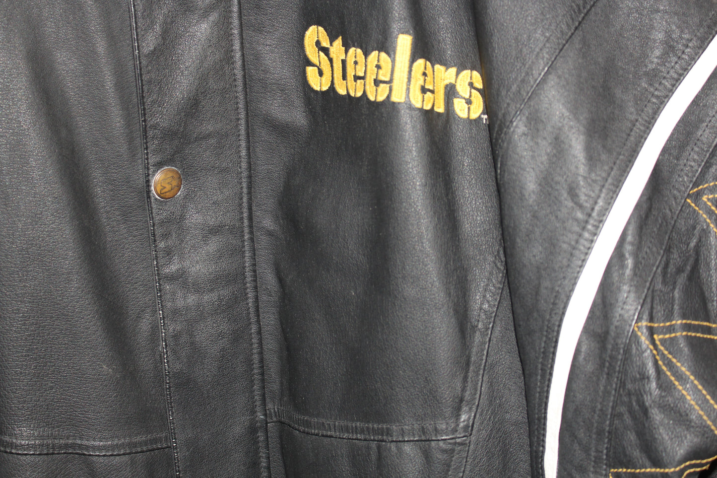 Pittsburgh Steelers Pro Line Starter Leather Jacket (XL)