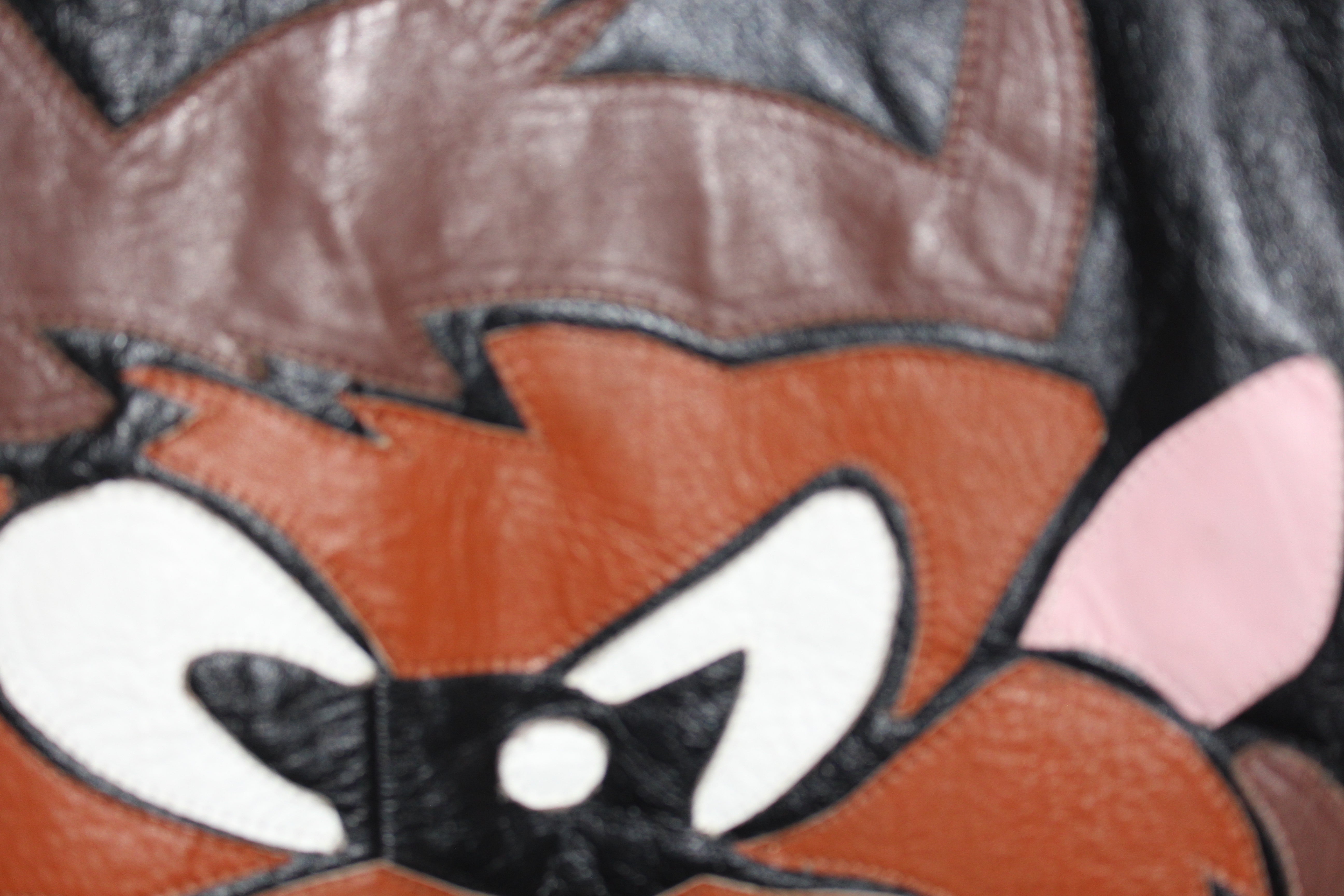 Rare Tasmanian Devil Taz Looney Tunes Leather Collectors Jacket (M)