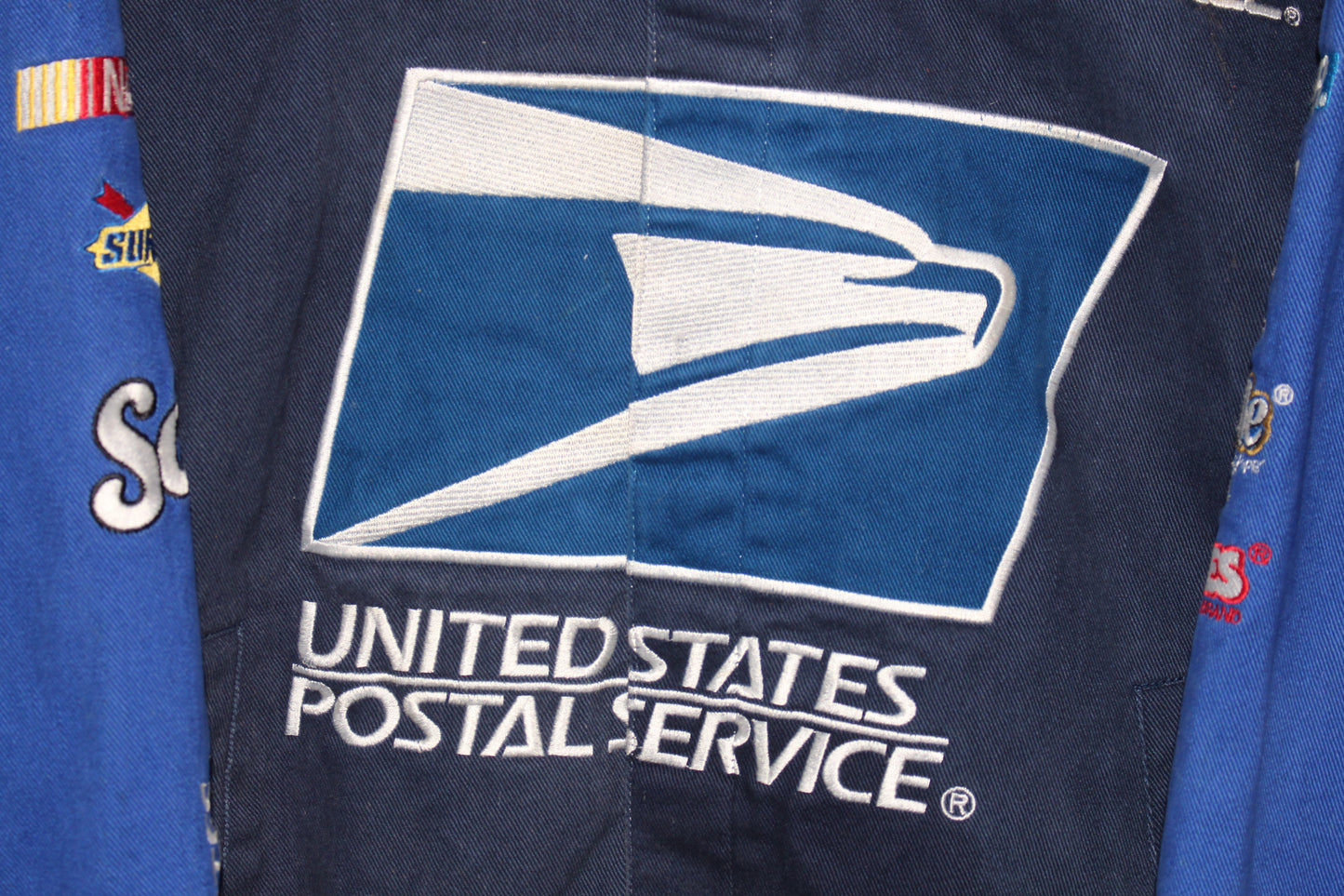 Rare USPS Postal Service NASCAR Retro Twill Jacket (L)